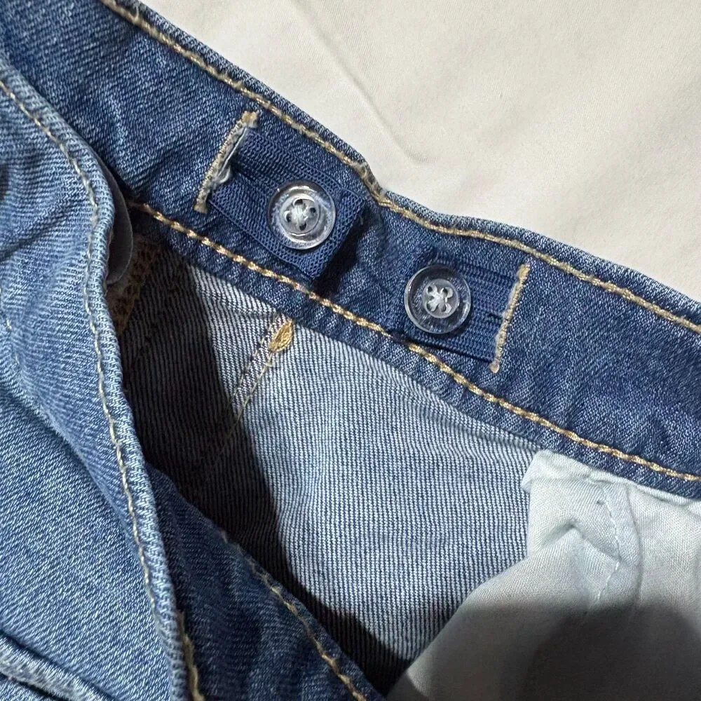 Old Navy Girls WOW Bootcut Jeans XL 14-16 Blue Pull On Stretch 26 Inseam